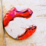 Hand made decorative ceramic coaster